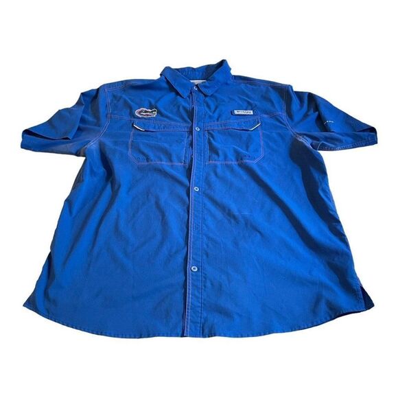 Florida Gators Columbia Shirt Mens Blue University Football Fishing Vented - Picture 1 of 9